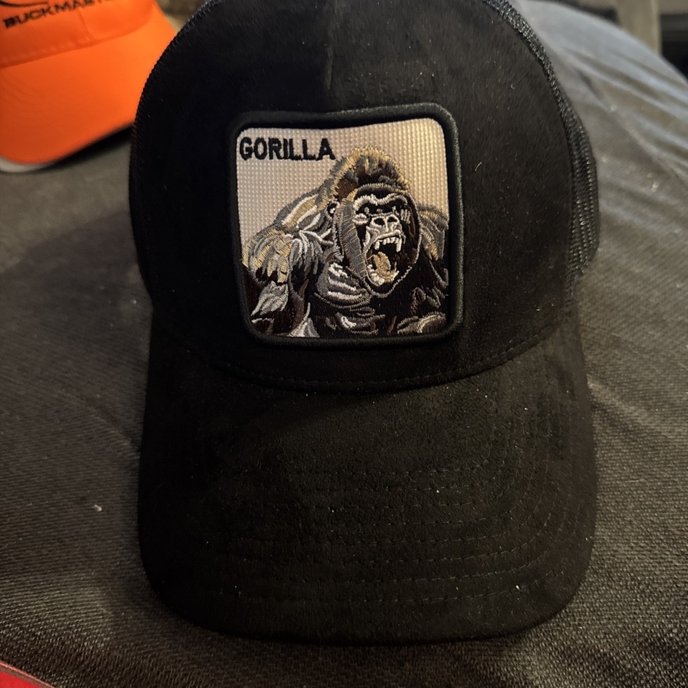 Basic Cap Trucker Hat "Gorrila" Headwear Supply  all black SnapBack Cap